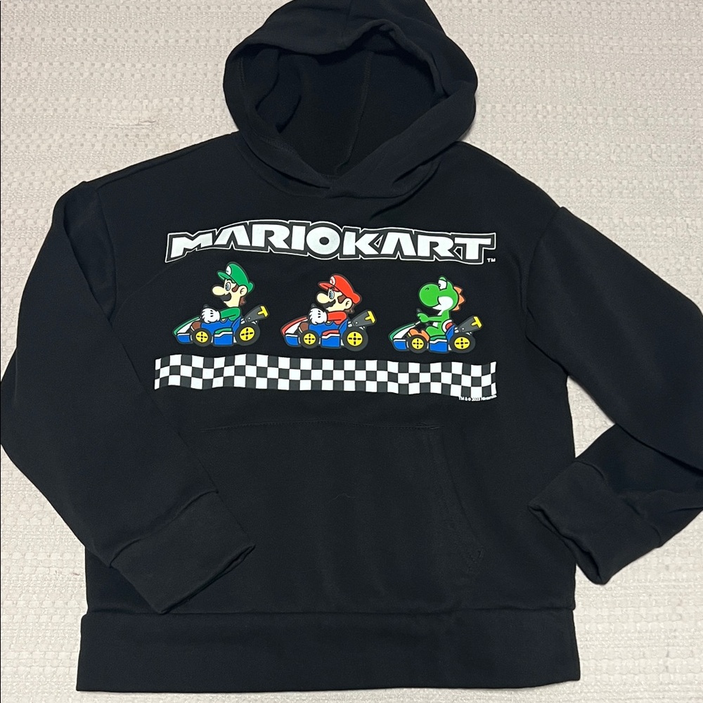 Old Navy Black Mario Kart Kids Hoodie